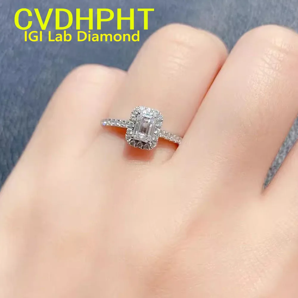 IGI Lab Growing Diamond Ring Emerald shape D Color1 2 3Ct Real Platinum PT950 Ring Diamond wedding ring Factory Engagement Ring
IGI Lab Growing Diamond Ring Emerald shape D Color1 2 3Ct Real Platinum PT950 Ring Diamond wedding ring Factory Engagement Ring
