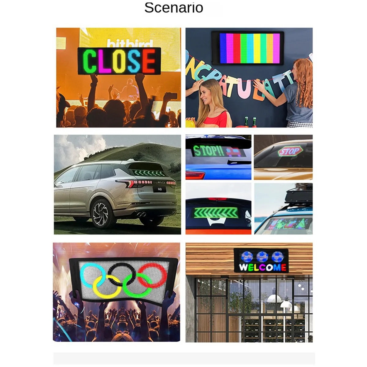 Car LED Screen Signage Flexible Display Scrolling Information Advertising Light Board Rear Window Animation Panel,B-Grocery
Car LED Screen Signage Flexible Display Scrolling Information Advertising Light Board Rear Window Animation Panel,B-Grocery