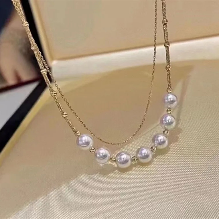 Freshwater Pearl Necklace, Girls Collarbone Chain Niche Design Jewelry
Freshwater Pearl Necklace, Girls Collarbone Chain Niche Design Jewelry