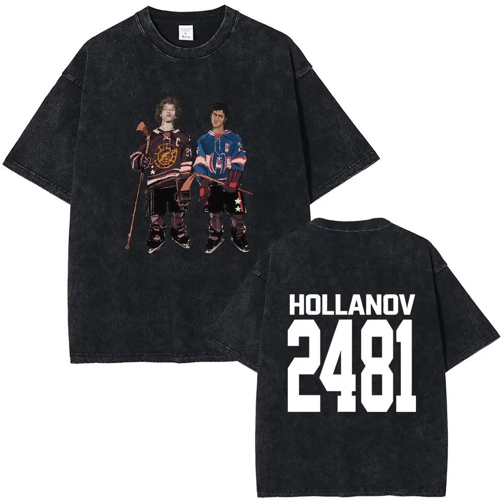 Heated Rivalry Shane Hollander Ilya Rozanov Hollanov 2481 Vintage Washed T Shirts Men Women Fashion T-shirt Male Casual Tshirt
Heated Rivalry Shane Hollander Ilya Rozanov Hollanov 2481 Vintage Washed T Shirts Men Women Fashion T-shirt Male Casual Tshirt