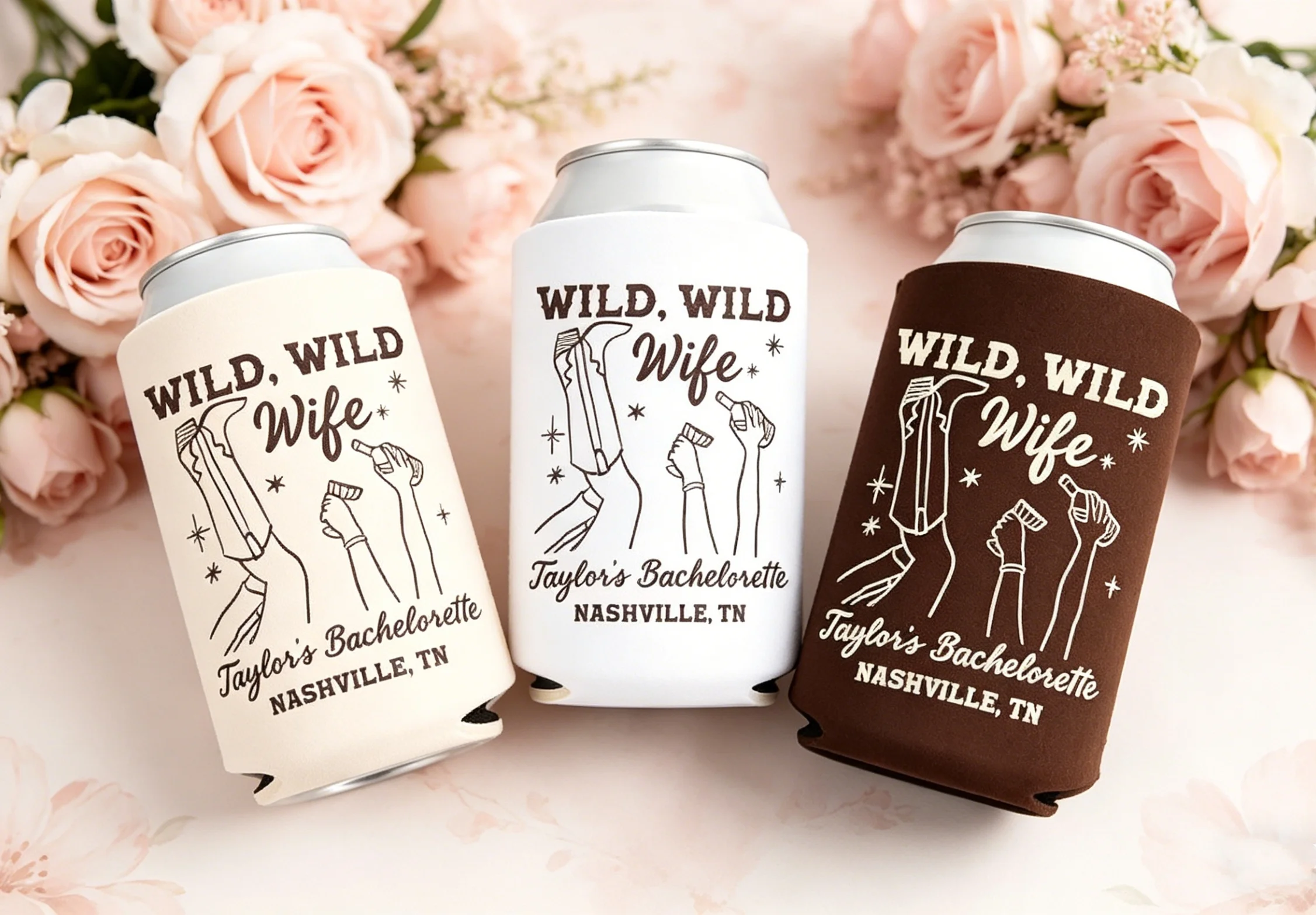 10/20/30pcs Personalized Wild Wild Wife Bachelorette Can Coolers, Custom Western Bachelorette Party Favors, Regular and Slim Dri
10/20/30pcs Personalized Wild Wild Wife Bachelorette Can Coolers, Custom Western Bachelorette Party Favors, Regular and Slim Dri