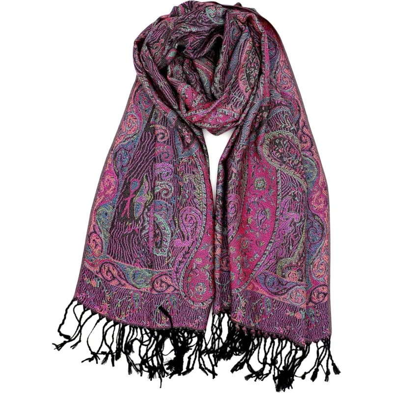 Reversible Paisley Pashmina Rave Scarf – Exotic Indian Shawls and Wraps for Evening Dresses, Festivals, All Seasons
Reversible Paisley Pashmina Rave Scarf – Exotic Indian Shawls and Wraps for Evening Dresses, Festivals, All Seasons