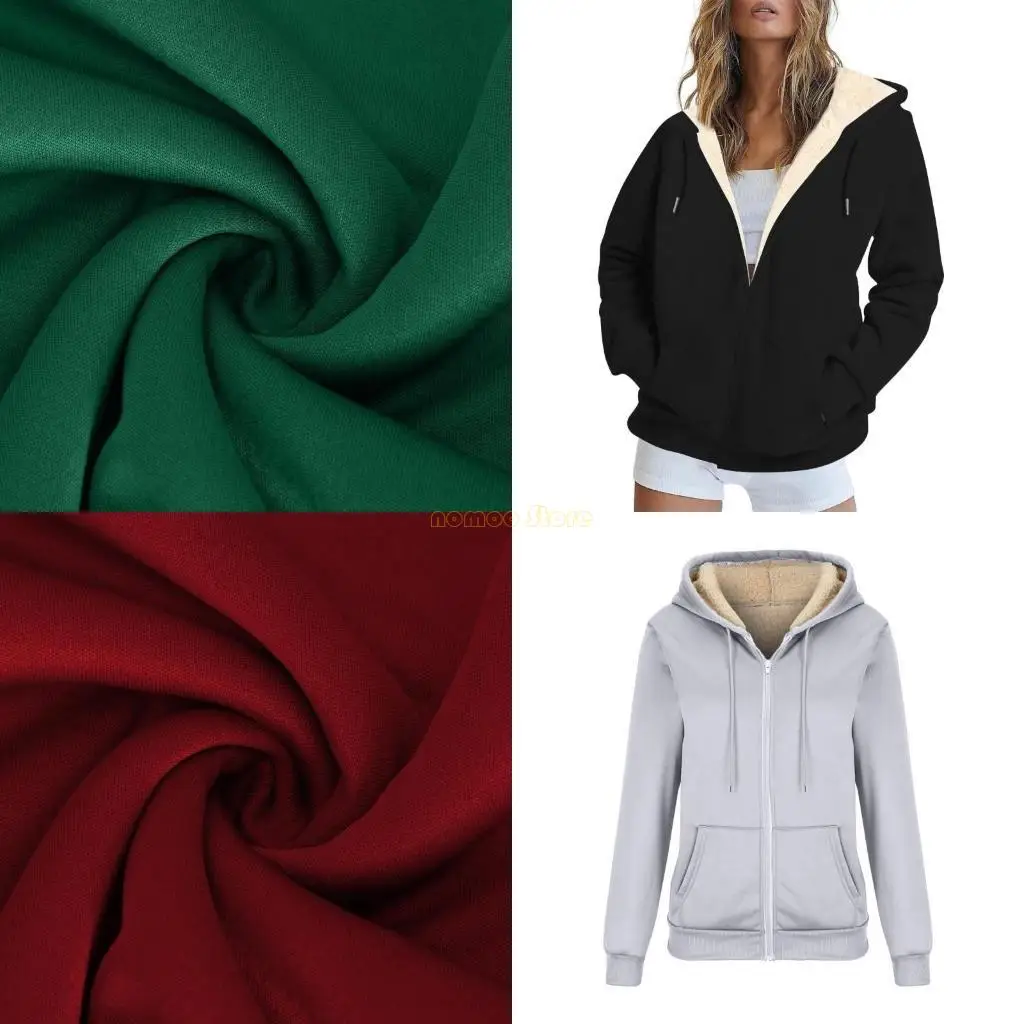 31BF Women's Hoodie Zip Sherpa Lined Fleece with Pockets Warm Zip-Up Coat
31BF Women's Hoodie Zip Sherpa Lined Fleece with Pockets Warm Zip-Up Coat