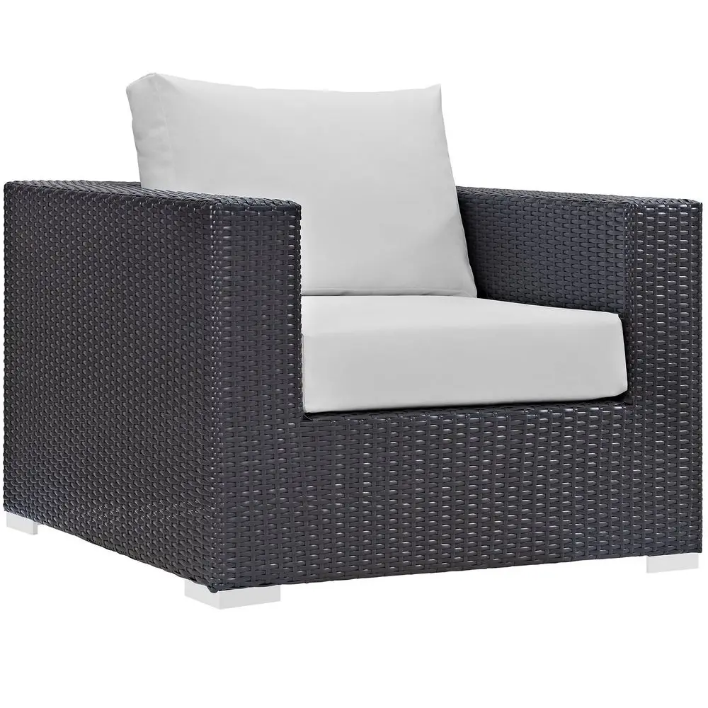 Convene Wicker Rattan Outdoor Patio Arm Chair with Cushions in Espresso White
Convene Wicker Rattan Outdoor Patio Arm Chair with Cushions in Espresso White