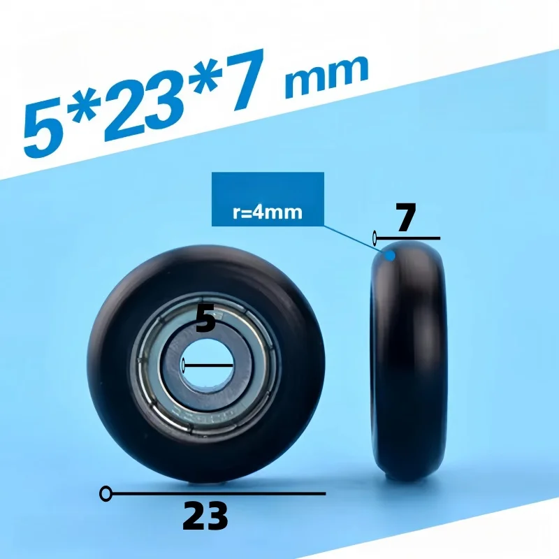 1Pc 5x23x7mm door and window pulley POM coated plastic bearing hanging pulley 23mm nylon roller
1Pc 5x23x7mm door and window pulley POM coated plastic bearing hanging pulley 23mm nylon roller