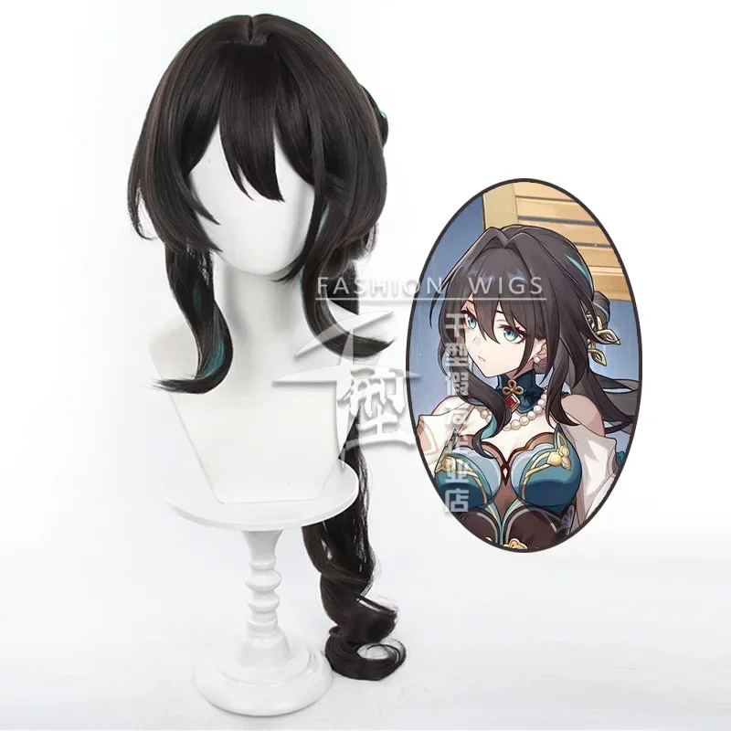 RUAN Mei Cosplay Wig Honkai Star Rail Cos 70cm Black with Cyan Highlights Wig Cosplay Anime Cosplay Heat Resistant Synthetic Wig
RUAN Mei Cosplay Wig Honkai Star Rail Cos 70cm Black with Cyan Highlights Wig Cosplay Anime Cosplay Heat Resistant Synthetic Wig