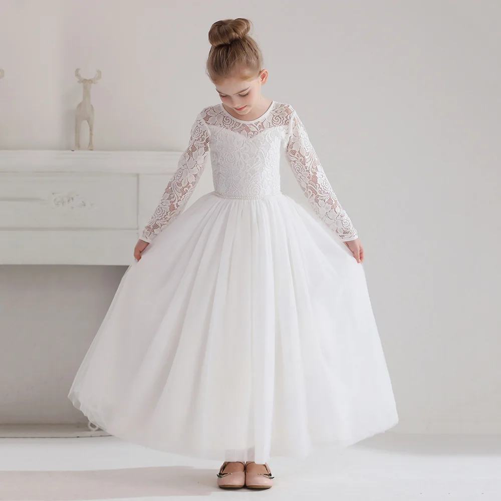 8-16 Years Children's Lace Elegant Dresses Girl Evening Dresses Violin Performance Long Sleeve Birthday Party Ball Gown
8-16 Years Children's Lace Elegant Dresses Girl Evening Dresses Violin Performance Long Sleeve Birthday Party Ball Gown