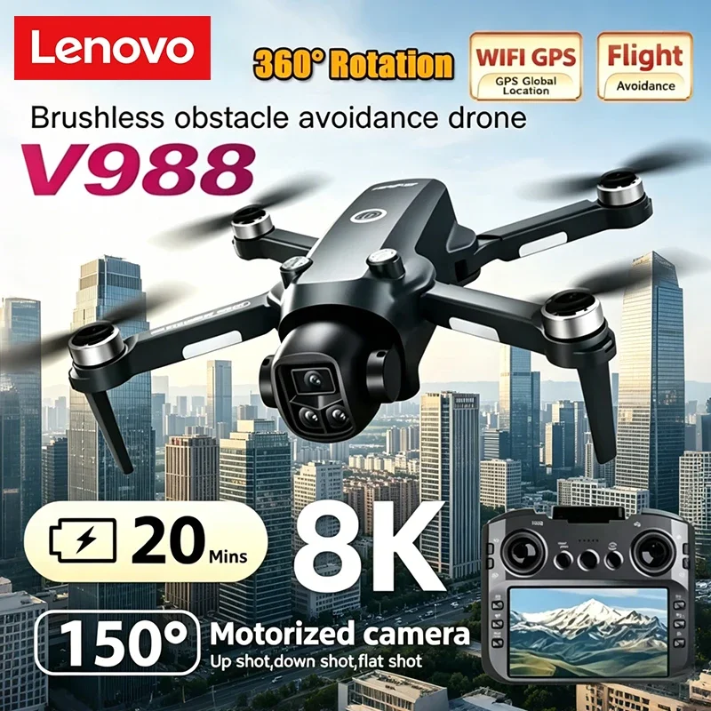 Lenovo V988 Camera Drone 8K Professional Dron 4K With Screen Under 249g Remote Control Brushless RC Quadcopter Toys New
Lenovo V988 Camera Drone 8K Professional Dron 4K With Screen Under 249g Remote Control Brushless RC Quadcopter Toys New