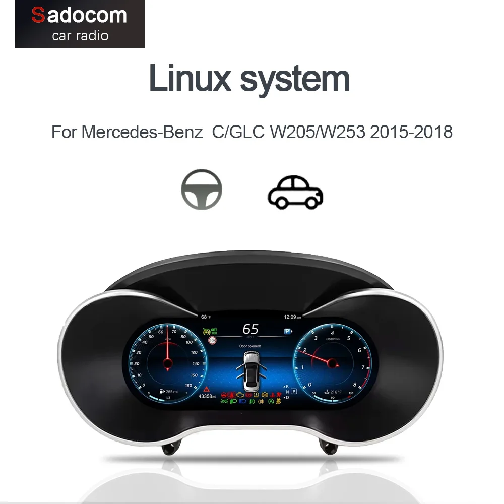 12,3-дюймовая цифровая приборная панель, спидометр, приборная панель для Mercedes-Benz C/GLC W205/W253 2015-2018, приборная панель
12,3-дюймовая цифровая приборная панель, спидометр, приборная панель для Mercedes-Benz C/GLC W205/W253 2015-2018, приборная панель