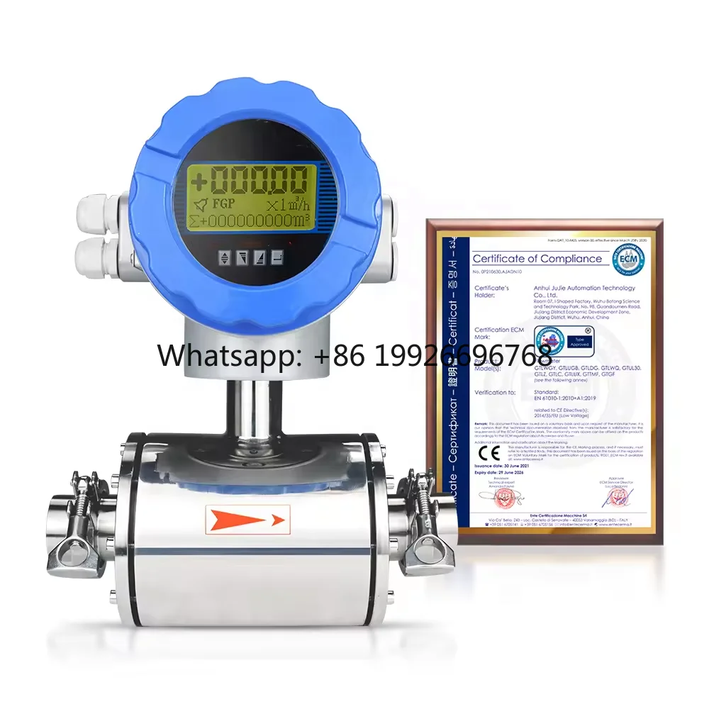 RS485 Electromagnetic Flowmeter 304SS 25MM 1.5 Inch for Sewage Mud Waste Water Hot Water Clamp on Flow Meter
RS485 Electromagnetic Flowmeter 304SS 25MM 1.5 Inch for Sewage Mud Waste Water Hot Water Clamp on Flow Meter