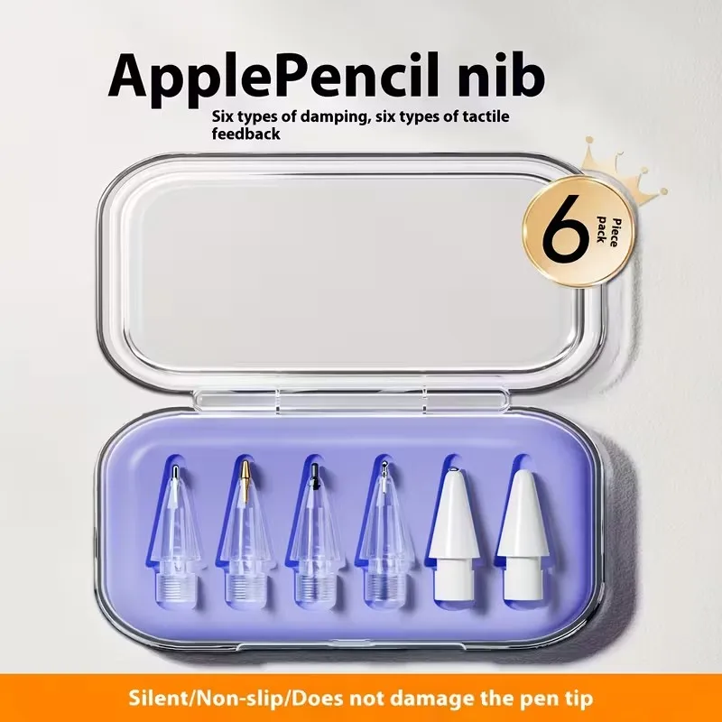 This is a Pro set of six or four mixed nibs for Apple Pencil nibs of the first and second generations. It is made of metal and i
This is a Pro set of six or four mixed nibs for Apple Pencil nibs of the first and second generations. It is made of metal and i