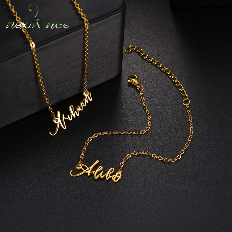 Nextvance Customized Name Necklace Bracelet Set Stainless Steel Personalized Nameplate Jewelry For Women Birthday Gifts
Nextvance Customized Name Necklace Bracelet Set Stainless Steel Personalized Nameplate Jewelry For Women Birthday Gifts
