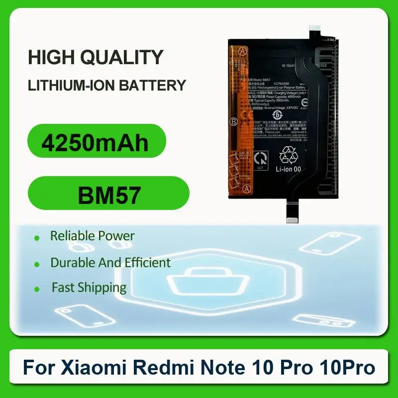 Battery For Xiaomi MI 12S Ultra 12SUltra BN58 Redmi 14C 14R 12 5G POCO M6 Pro Note 10 10Pro 5 12T 13 5G/Poco X6 Mi10 F4 5G/For
Battery For Xiaomi MI 12S Ultra 12SUltra BN58 Redmi 14C 14R 12 5G POCO M6 Pro Note 10 10Pro 5 12T 13 5G/Poco X6 Mi10 F4 5G/For