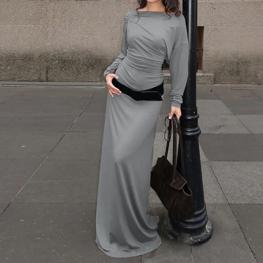 【New style】Winter new product simple and intellectual solid color slanting shoulders basic style folded pleated slim comfortabl
【New style】Winter new product simple and intellectual solid color slanting shoulders basic style folded pleated slim comfortabl