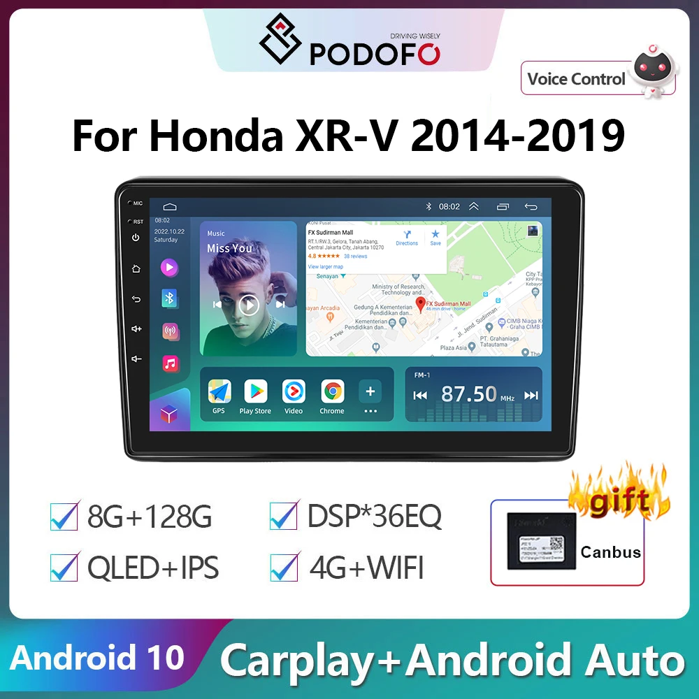 Podofo 2 Din Android 10 Car Radio Multimidia Video Player For Honda XR-V 2014 GPS Navigation 2din Carplay Auto Stereo Head Unit
Podofo 2 Din Android 10 Car Radio Multimidia Video Player For Honda XR-V 2014 GPS Navigation 2din Carplay Auto Stereo Head Unit