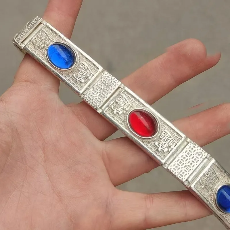 Tibetan Silver Inlaid Gradient Agate Bracelet Exquisite Design Fashion Personalized Men Women Couples Gift
Tibetan Silver Inlaid Gradient Agate Bracelet Exquisite Design Fashion Personalized Men Women Couples Gift