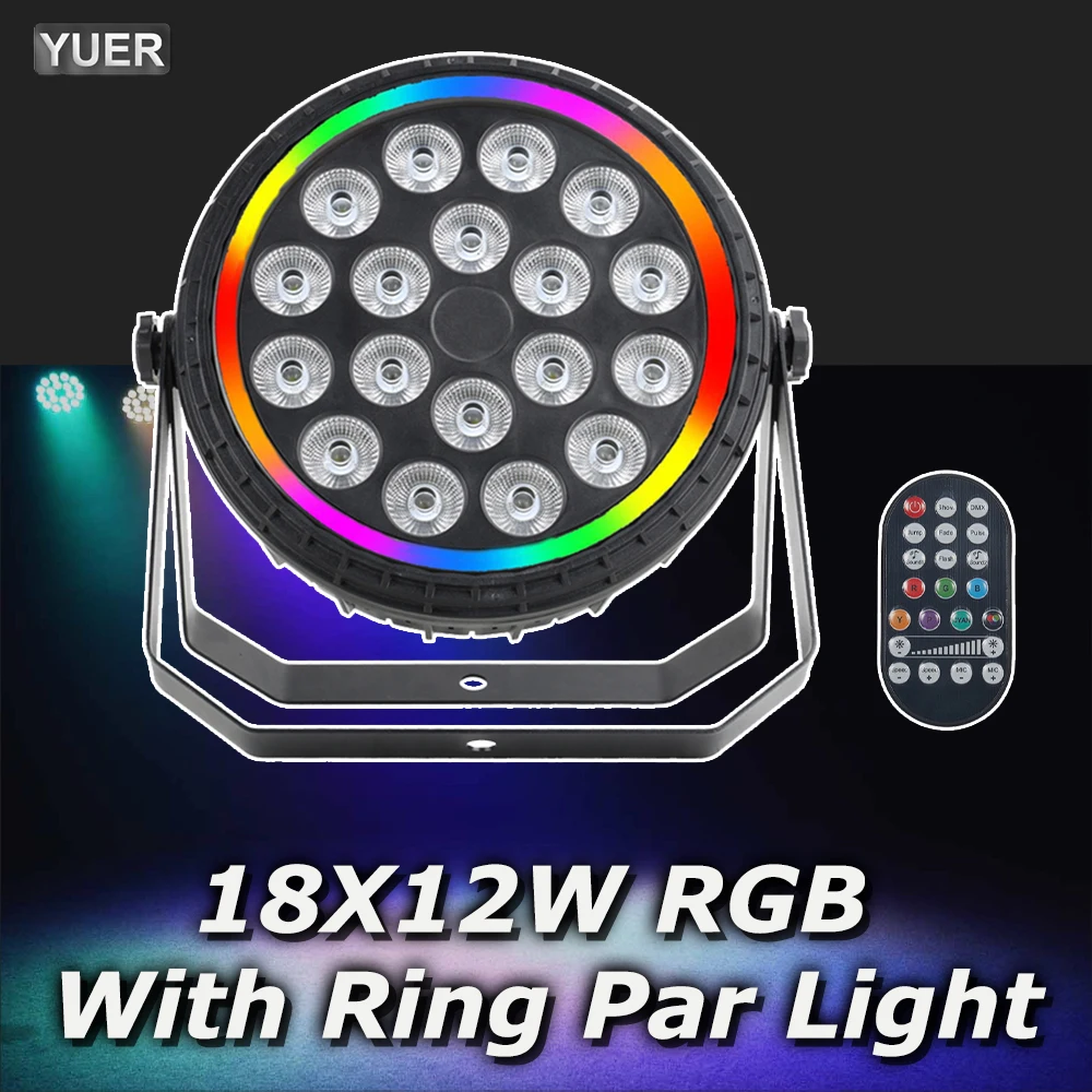 18x12W LED Par Light RGBW 4in1 Stage Wash Effect Lighting With LED Ring DMX512 for Parties Events Weddings Club Party Lamp
18x12W LED Par Light RGBW 4in1 Stage Wash Effect Lighting With LED Ring DMX512 for Parties Events Weddings Club Party Lamp