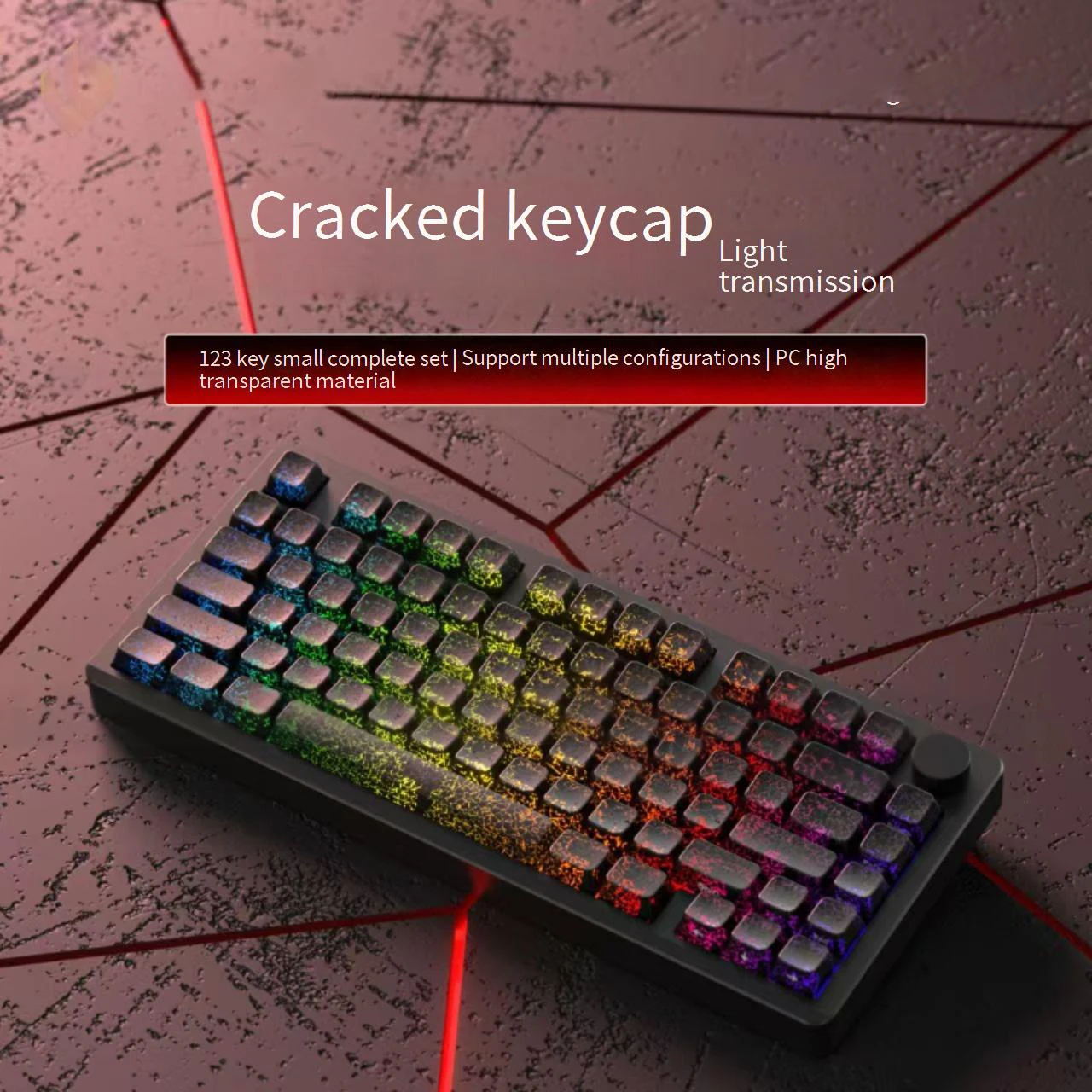 Crack 123, колпачки для клавиш с RGB-подсветкой, блестящие сквозные колпачки для ПК, передача света, сбоку с принтом для механической клавиатуры MX/Gateron
Crack 123, колпачки для клавиш с RGB-подсветкой, блестящие сквозные колпачки для ПК, передача света, сбоку с принтом для механической клавиатуры MX/Gateron