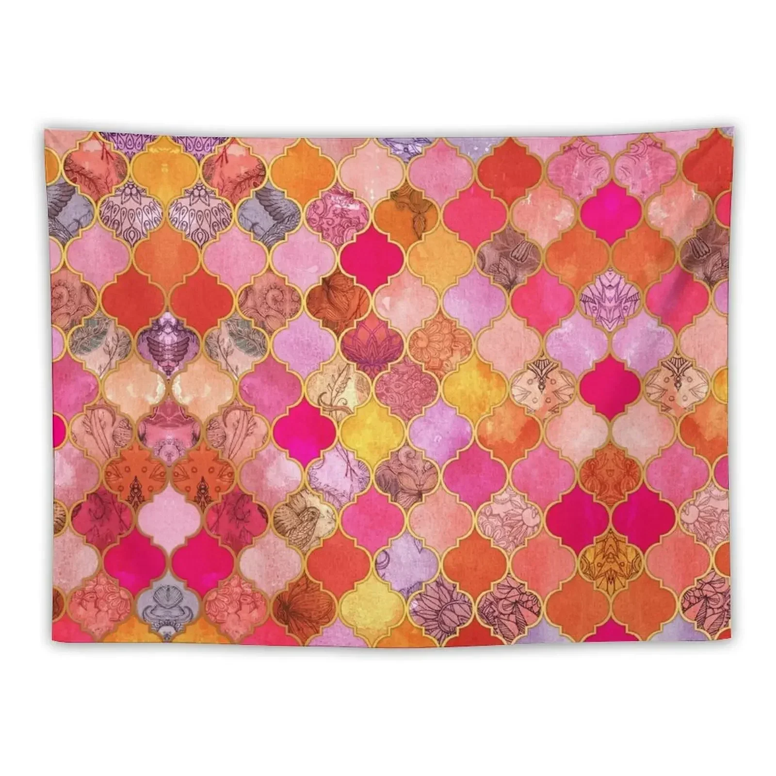 Hot Pink, Gold, Tangerine & Taupe Decorative Moroccan Tile Pattern Tapestry Bedrooms Decorations Room Decor Tapestry
Hot Pink, Gold, Tangerine & Taupe Decorative Moroccan Tile Pattern Tapestry Bedrooms Decorations Room Decor Tapestry