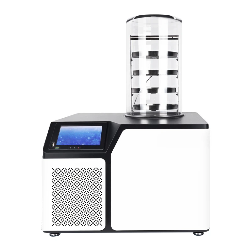 Vertical Freeze Dryer Laboratory For Food Soil Fruit Herb Intelligent Vacuum Drying Machine
Vertical Freeze Dryer Laboratory For Food Soil Fruit Herb Intelligent Vacuum Drying Machine