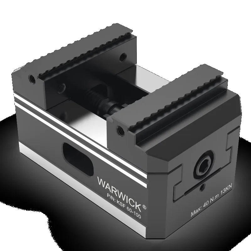 KSF60-100B 60mm Width 2.5" Small Self Centering Vise with Serrated Steel Rough Jaw for Cnc Machine Center
KSF60-100B 60mm Width 2.5" Small Self Centering Vise with Serrated Steel Rough Jaw for Cnc Machine Center