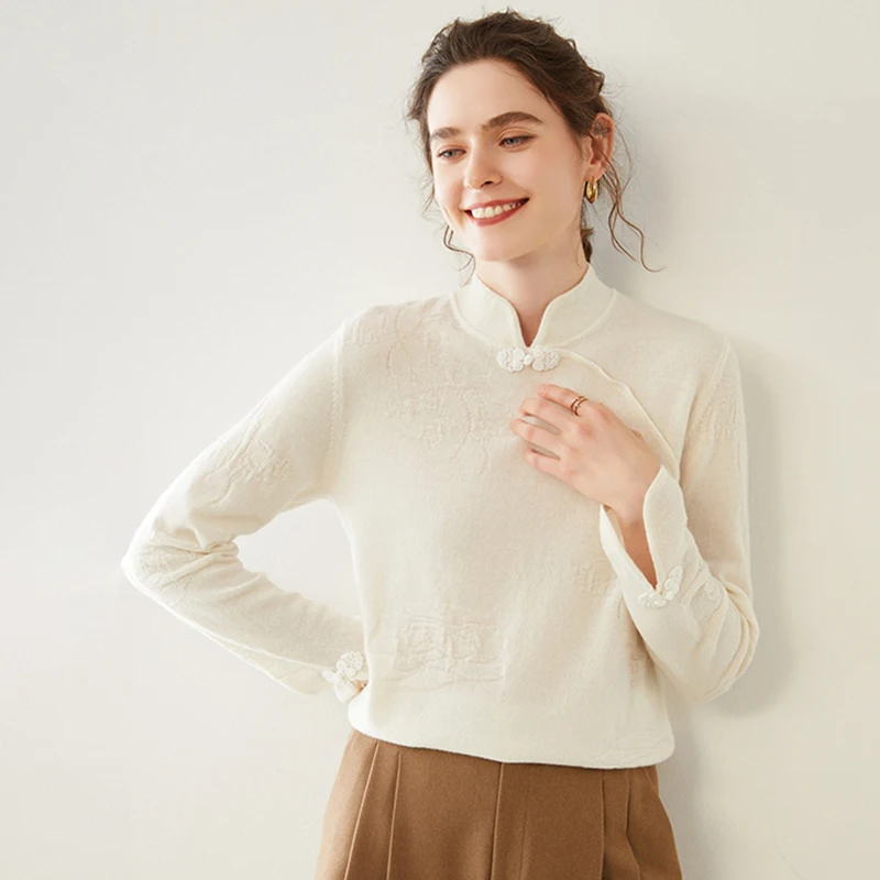Fall/Winter 2025 New National Style Collar Cashmere Sweater New Chinese Wool Stereo Jacquard Sweater Solid Color
Fall/Winter 2025 New National Style Collar Cashmere Sweater New Chinese Wool Stereo Jacquard Sweater Solid Color