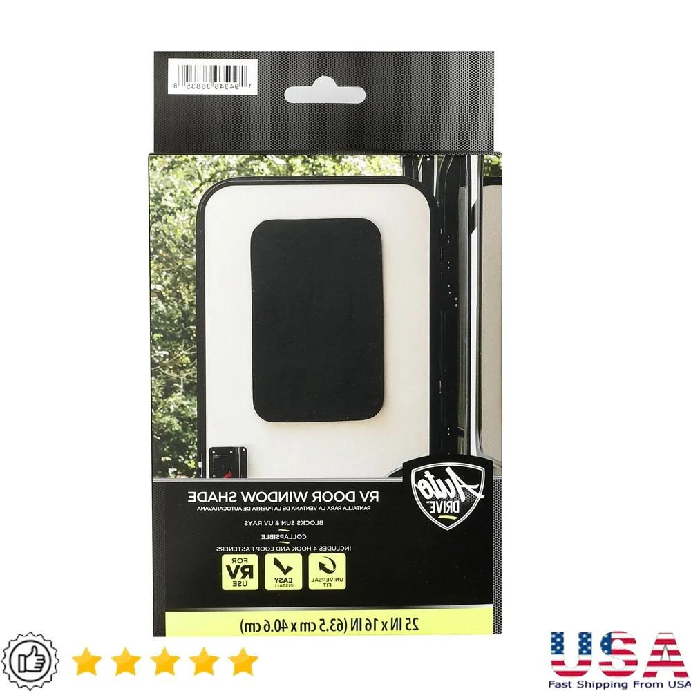 Universal RV Window Shade Collapsible Polyester Black Easy Install Light Blocking Privacy Protection Recreational Vehicles
Universal RV Window Shade Collapsible Polyester Black Easy Install Light Blocking Privacy Protection Recreational Vehicles