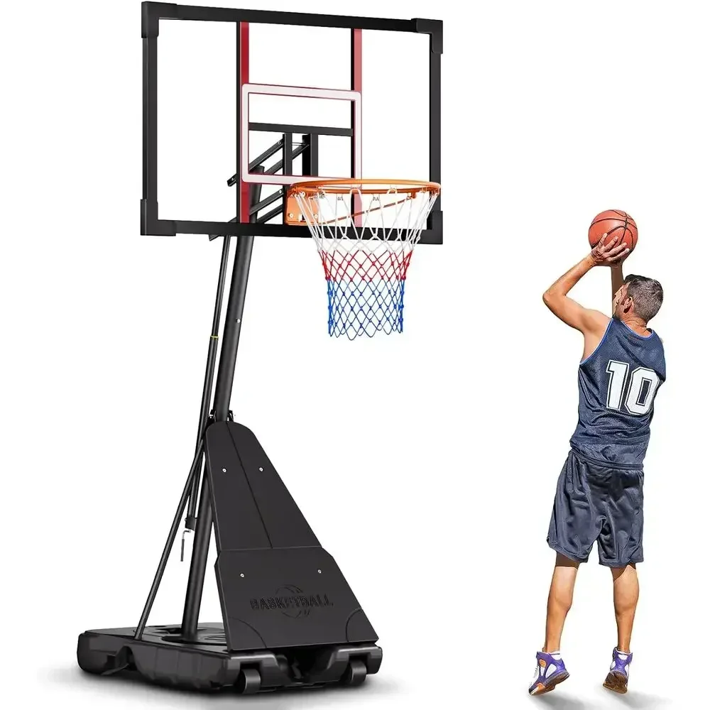 48-Inch Outdoor Adjustable Basketball Hoop with 5.3-10ft Crank System for Regulation Play
48-Inch Outdoor Adjustable Basketball Hoop with 5.3-10ft Crank System for Regulation Play