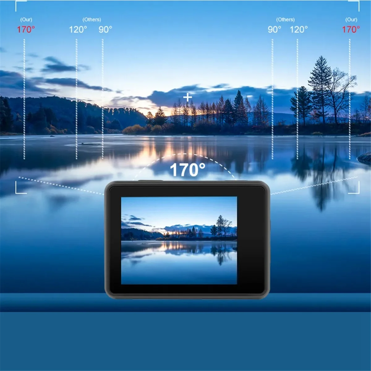 Excellent! WiFi Anti-Shake 5K Action Camera Dual Screen 170° Portable HD Camera Diving Anti-Shake Waterproof Mini Action Camera
Excellent! WiFi Anti-Shake 5K Action Camera Dual Screen 170° Portable HD Camera Diving Anti-Shake Waterproof Mini Action Camera