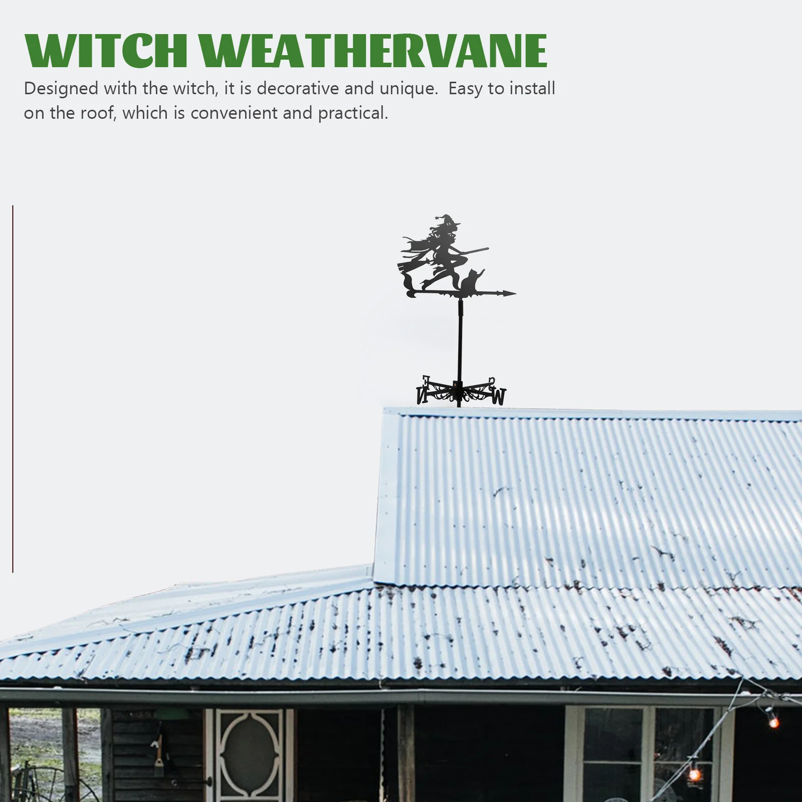 Cat Witch Stainless Steel Decorative nament Stainless Steel Weather Vane Halloween European Style Roof Vane Weather Instrument
Cat Witch Stainless Steel Decorative nament Stainless Steel Weather Vane Halloween European Style Roof Vane Weather Instrument