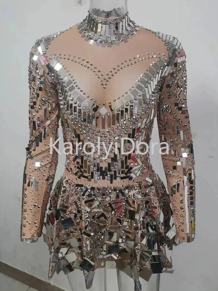 High Quality Raquel Mirror Party Dresses Black Stretch Stage Dance Dress Nightclub Celebrate Women Dancer Performance Clothes
High Quality Raquel Mirror Party Dresses Black Stretch Stage Dance Dress Nightclub Celebrate Women Dancer Performance Clothes