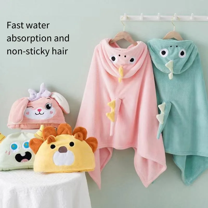Baby Dinosaur Cloak Home Thickened Water Absorbent Cute Cartoon Hooded Wearable Coral Velvet Hooded Cloak Children's Bath Towel
Baby Dinosaur Cloak Home Thickened Water Absorbent Cute Cartoon Hooded Wearable Coral Velvet Hooded Cloak Children's Bath Towel