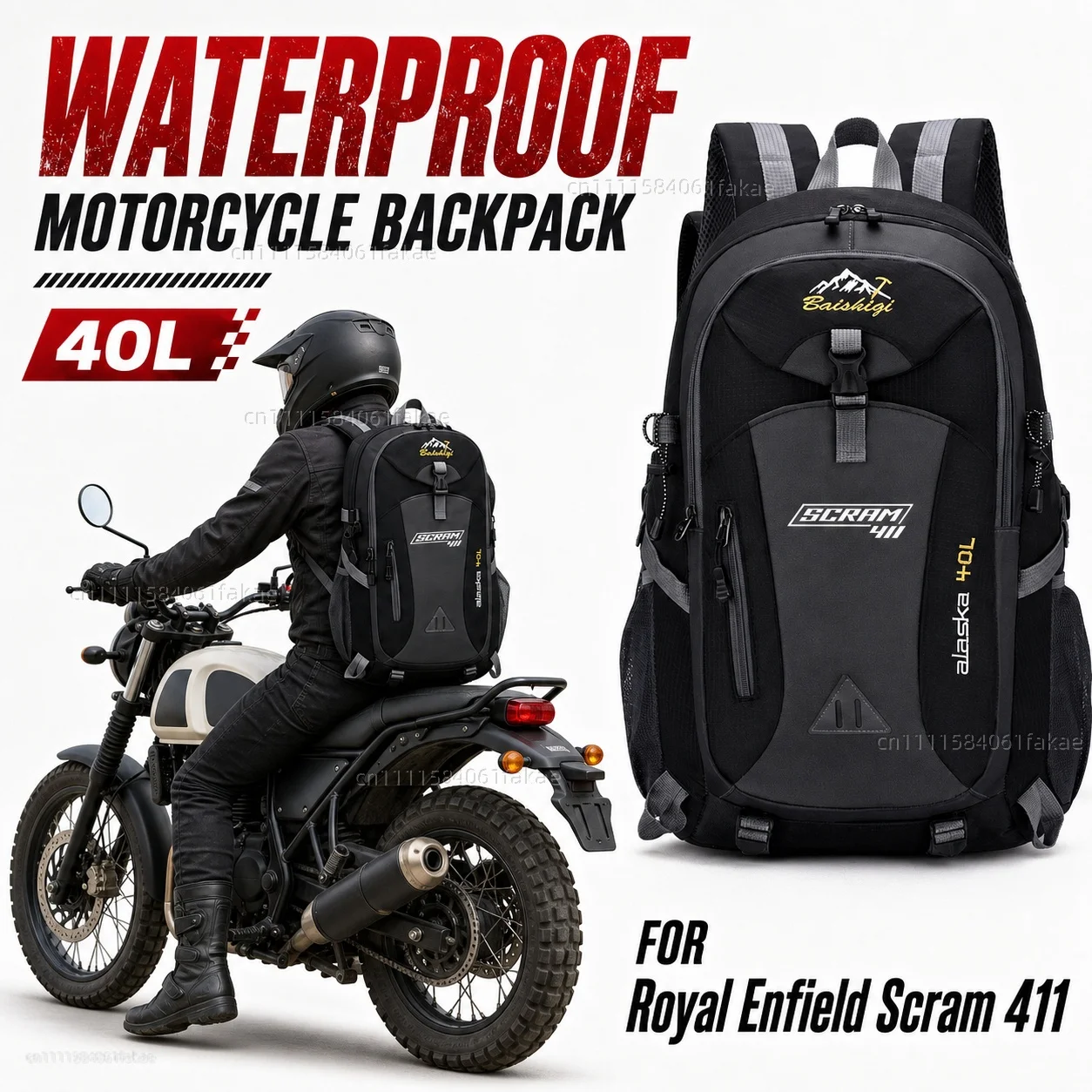 FOR Royal Enfield Scram 411 2022-2026 Motorcycle Backpack 40L Waterproof Travel Backpack Outdoor Hiking Camping Daypack
FOR Royal Enfield Scram 411 2022-2026 Motorcycle Backpack 40L Waterproof Travel Backpack Outdoor Hiking Camping Daypack