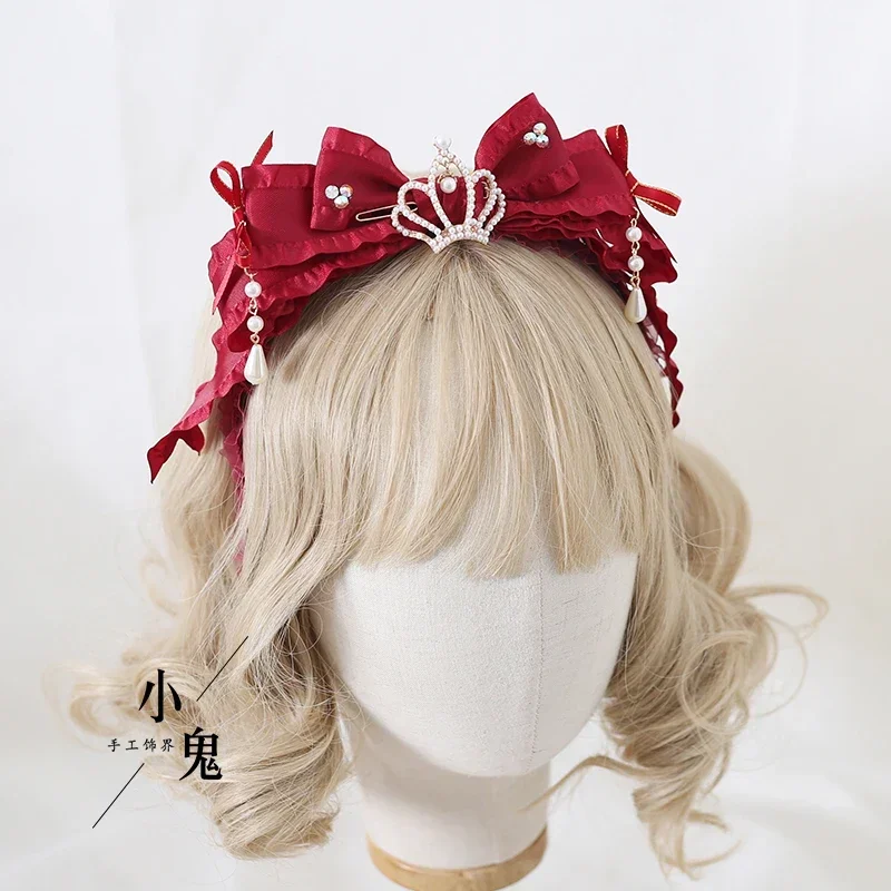 Handmade Multicolor Sweet Lace Lolita KC Hair Band Lolita Daily Elegant Bow Hairband Decoration
Handmade Multicolor Sweet Lace Lolita KC Hair Band Lolita Daily Elegant Bow Hairband Decoration