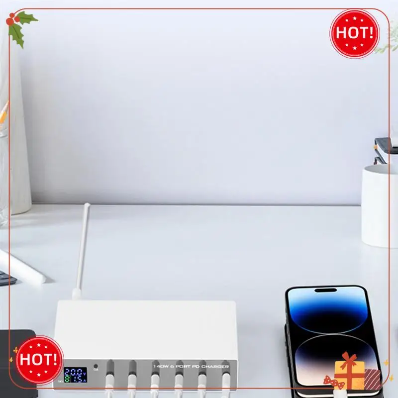 Durable-140W 6 In 1 PD Charger Quick Charge Charger Fast Charger Station Charging 3.0 USB C For Laptop Type C 30W US Plug
Durable-140W 6 In 1 PD Charger Quick Charge Charger Fast Charger Station Charging 3.0 USB C For Laptop Type C 30W US Plug