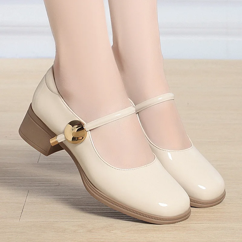 All Match Breathable Comfortable Shallow Bright Leather Mary Janes 2025 Fall Square Heels Shoes Women for Office Work Mom Girls
All Match Breathable Comfortable Shallow Bright Leather Mary Janes 2025 Fall Square Heels Shoes Women for Office Work Mom Girls