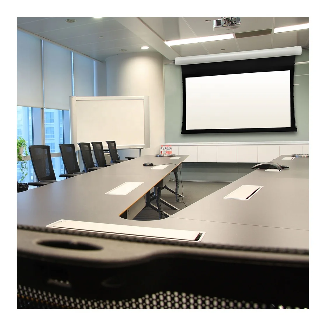 160" Motorized Tension Projection Screen with 4K Acoustically Transparent Projector Screen
160" Motorized Tension Projection Screen with 4K Acoustically Transparent Projector Screen