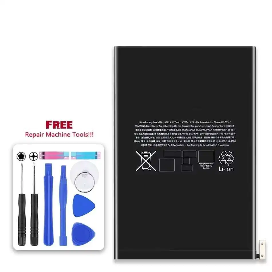 4440mAh-6471mAh Battery For Ipad Mini 1 2 3 4 5 6 A1432 A1445 A1454 A1455 A1489 A1490 A1538 A1546 A2133 A2124 A2567 A2568 A2569
4440mAh-6471mAh Battery For Ipad Mini 1 2 3 4 5 6 A1432 A1445 A1454 A1455 A1489 A1490 A1538 A1546 A2133 A2124 A2567 A2568 A2569