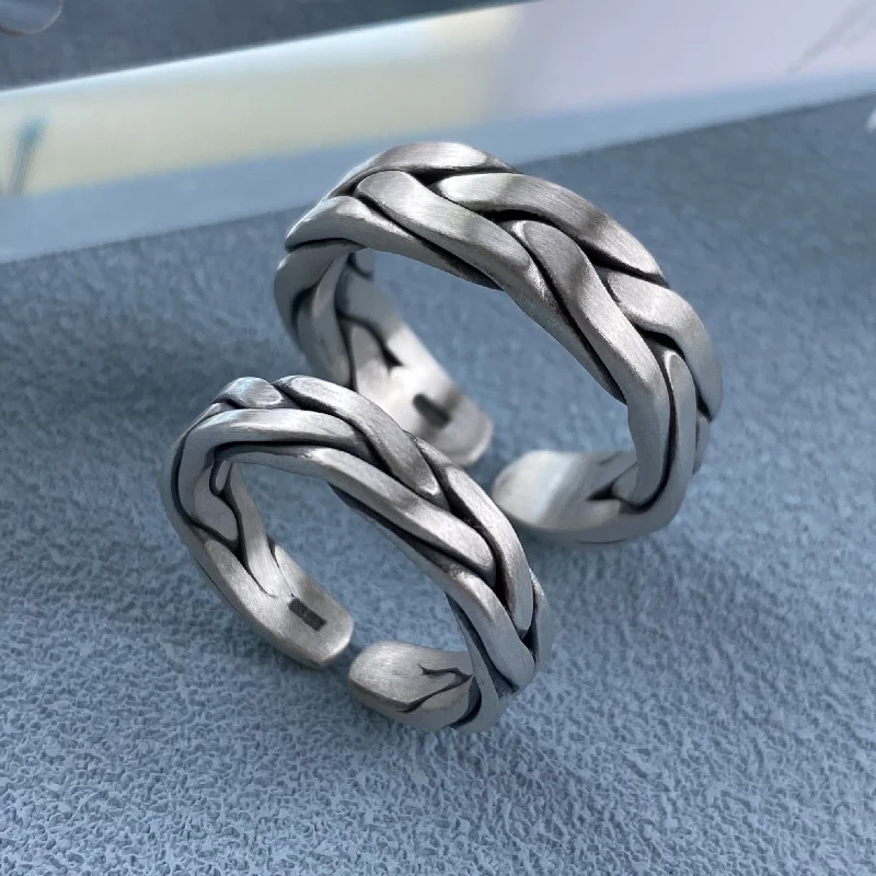 New999Sterling Silver Ring for Women and Men Handmade Braided Vintage Open Couple Rings
New999Sterling Silver Ring for Women and Men Handmade Braided Vintage Open Couple Rings