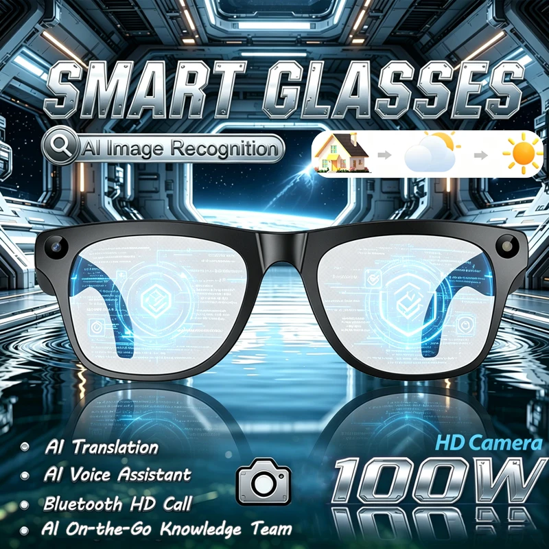 New AI Smart Glasses Anti-Shake Photography AI Interaction Calling and Listening To Music Translation Fashionable Smart Glasses
New AI Smart Glasses Anti-Shake Photography AI Interaction Calling and Listening To Music Translation Fashionable Smart Glasses