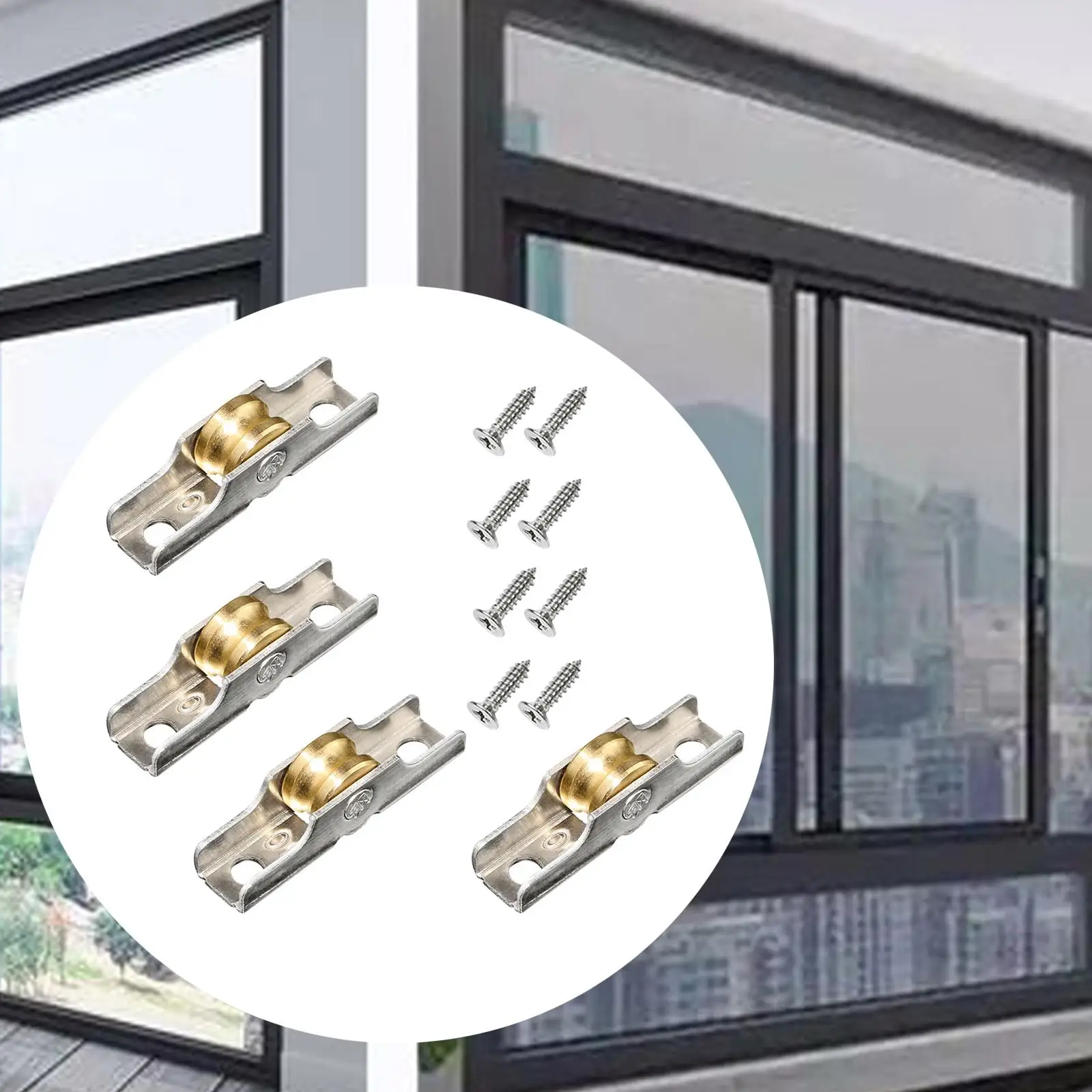 4x створный шкив, ролик для раздвижной двери, прочный, заменяет легко установить, гладкое движение, высокоэффективная нержавеющая сталь премиум-класса
4x створный шкив, ролик для раздвижной двери, прочный, заменяет легко установить, гладкое движение, высокоэффективная нержавеющая сталь премиум-класса