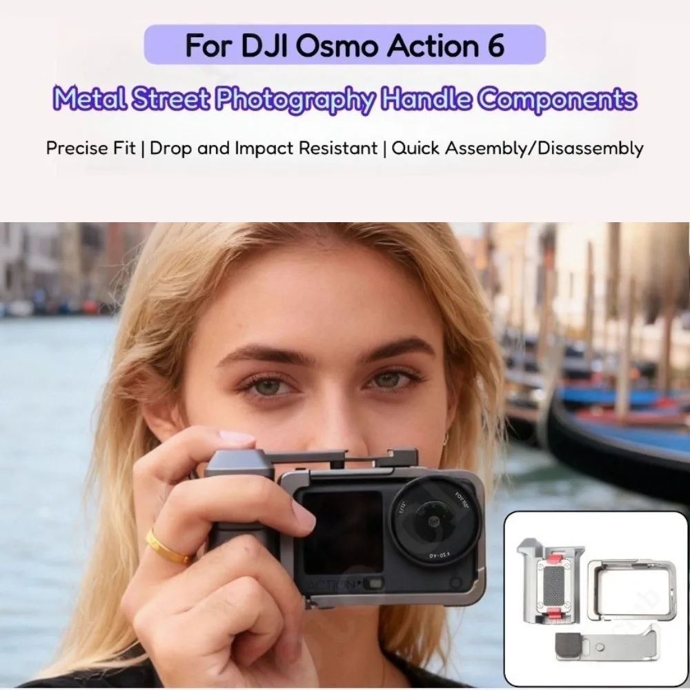 Комплект Street Grip Kit: Металлическая быстросъемная рукоятка для камеры DJI Action 6 с кнопкой спуска затвора и креплением для расширения возможностей съемки
Комплект Street Grip Kit: Металлическая быстросъемная рукоятка для камеры DJI Action 6 с кнопкой спуска затвора и креплением для расширения возможностей съемки