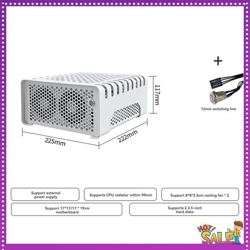 AA87 Mini HTPC Horizontal Case In White, Novelty Small ITX Desktop Computer Case For Living Room
AA87 Mini HTPC Horizontal Case In White, Novelty Small ITX Desktop Computer Case For Living Room