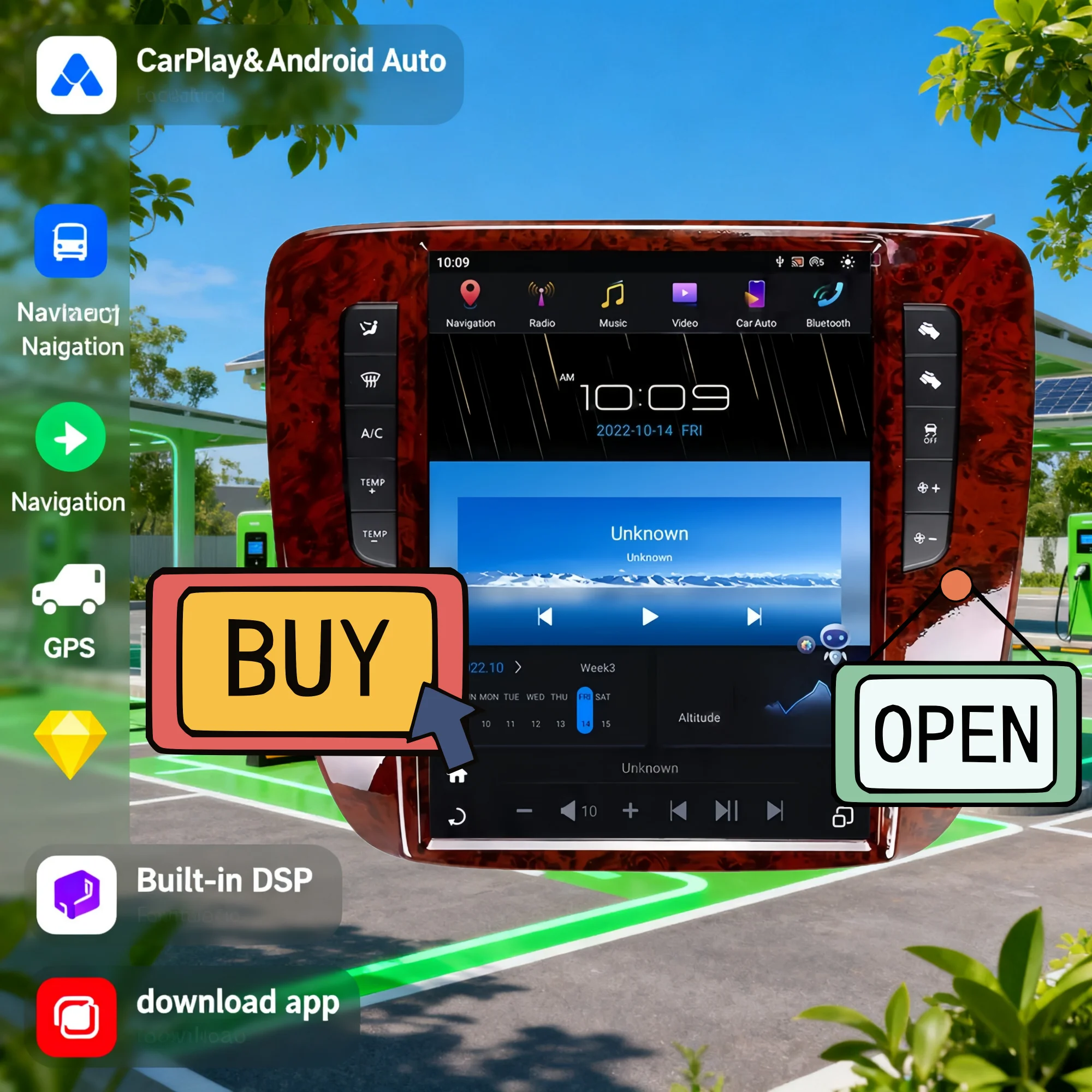 13.8 inch Car Radio Player For GMC yukon For Chevrolet Tahoe Silverado 2007-2013 Carplay GPS Navi Android Auto Stereo Multimedia
13.8 inch Car Radio Player For GMC yukon For Chevrolet Tahoe Silverado 2007-2013 Carplay GPS Navi Android Auto Stereo Multimedia
