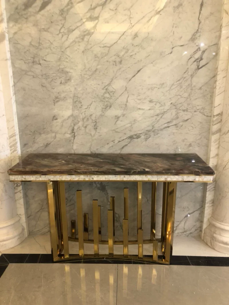Marble Nordic Living Room Door Entry stainless steel Art High quality Sofa Tables Golden Porch European Style
Marble Nordic Living Room Door Entry stainless steel Art High quality Sofa Tables Golden Porch European Style