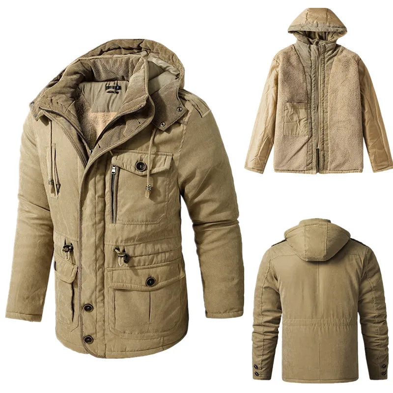 Men's Winter Lamb Fleece Hunting Jackets Hooded Cotton Thickened Multi Pocket Casual Tactical Hoodie Coat Куртка Тактическая
Men's Winter Lamb Fleece Hunting Jackets Hooded Cotton Thickened Multi Pocket Casual Tactical Hoodie Coat Куртка Тактическая