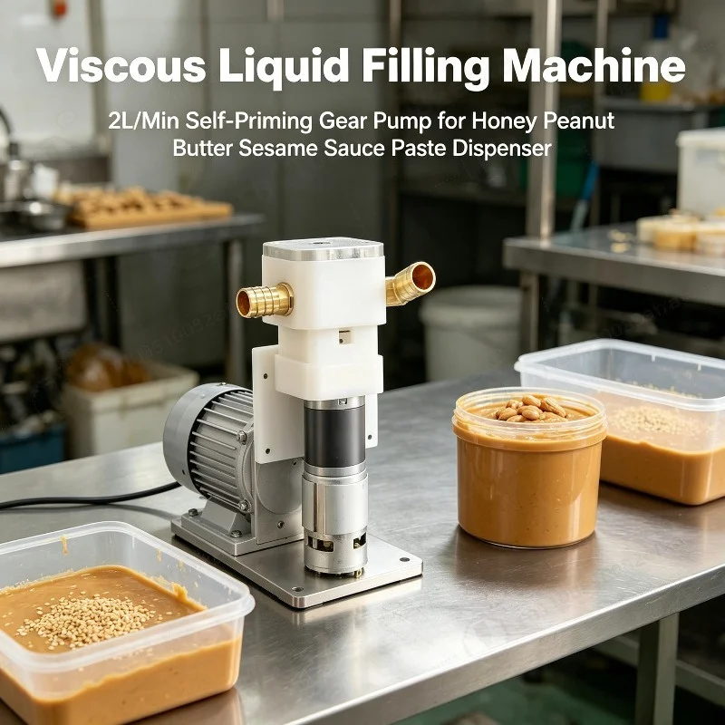 Viscous Liquid Filling Machine 2L/Min Self-Priming Gear Pump for Honey Peanut Butter Sesame Sauce Paste Dispenser
Viscous Liquid Filling Machine 2L/Min Self-Priming Gear Pump for Honey Peanut Butter Sesame Sauce Paste Dispenser