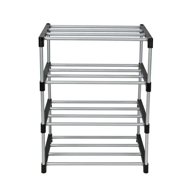 4 Tier Stackable Shoe Rack Holds 8 Pairs Metal Tube Plastic Connectors Durable Modular Storage Solution Closet Entryway Garage
4 Tier Stackable Shoe Rack Holds 8 Pairs Metal Tube Plastic Connectors Durable Modular Storage Solution Closet Entryway Garage