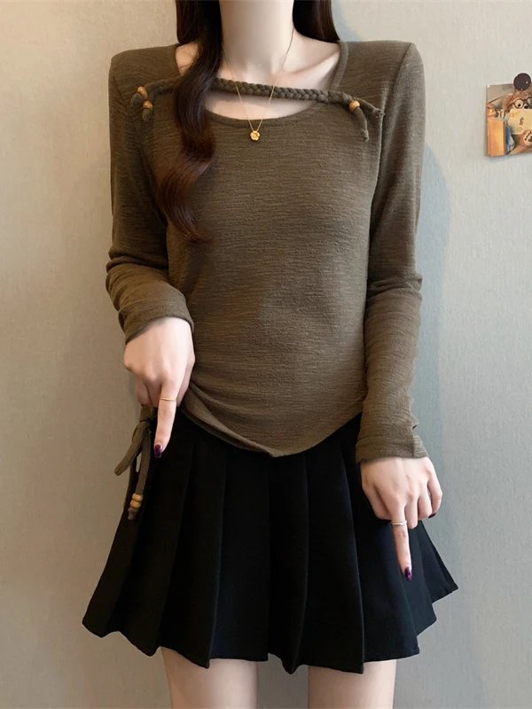 Long Sve T-irt Women's Autumn Winter plus Size Irregular Sli Base irt Korean Sle Commute Sle Stand Version
Long Sve T-irt Women's Autumn Winter plus Size Irregular Sli Base irt Korean Sle Commute Sle Stand Version