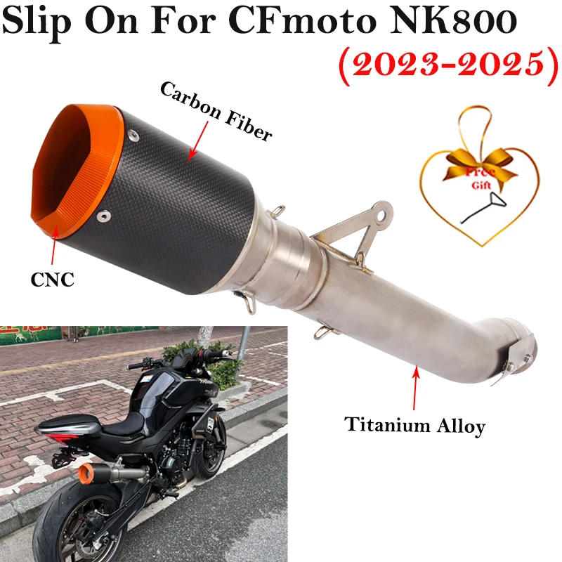 Slip On For CFMOTO NK800 NK 800 2023 2024 2025 Motorcycle Exhaust Titanium Alloy Link Pipe Escape Carbon Fiber Muffler DB Killer
Slip On For CFMOTO NK800 NK 800 2023 2024 2025 Motorcycle Exhaust Titanium Alloy Link Pipe Escape Carbon Fiber Muffler DB Killer